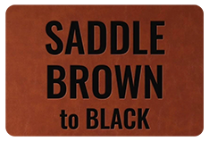 Load image into Gallery viewer, Brown doormat with 'Saddle Brown to Black' text