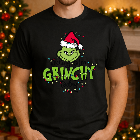 Feeling Extra Grinchy – Christmas Grinch Premade DTF Transfer