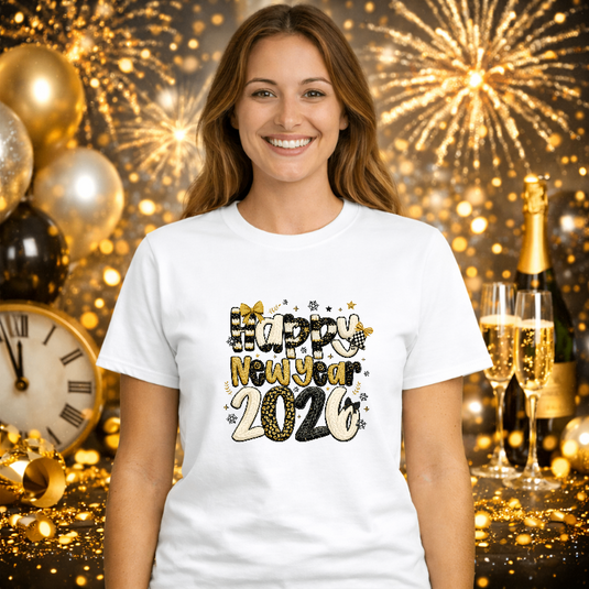 HAPPY NEW YEAR 2026 – New Years Premade DTF Transfer