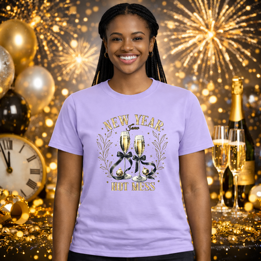 New Year New Me But Like A Hot Mess – New Years Premade DTF Transfer