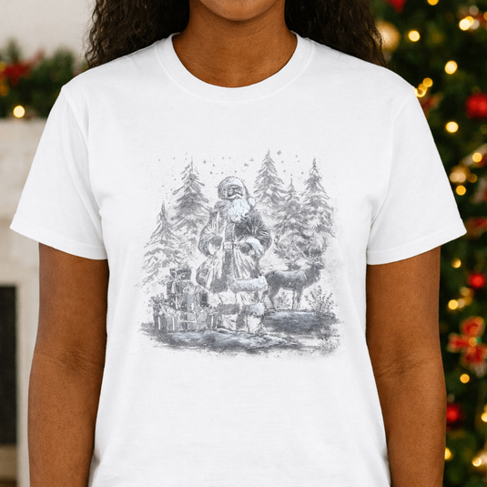 Santa Claus Head Christmas Holiday Premade DTF Transfer