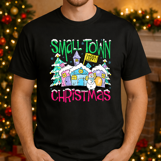 SMALL TOWN CHRISTMAS – Christmas Premade DTF Transfer