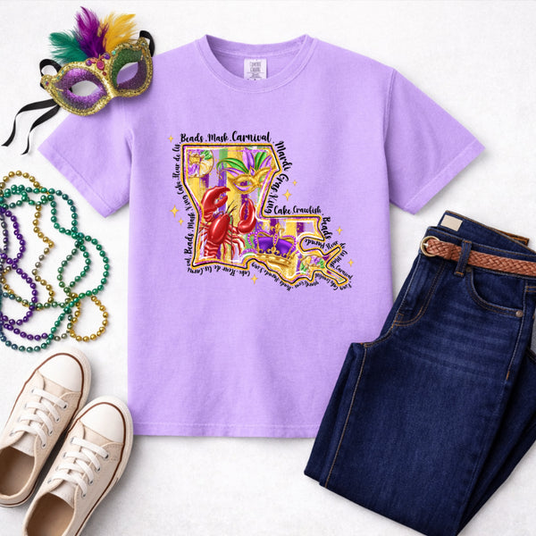 Laissez Les Bons Temps Rouler – Mardi Gras Premade DTF Transfer