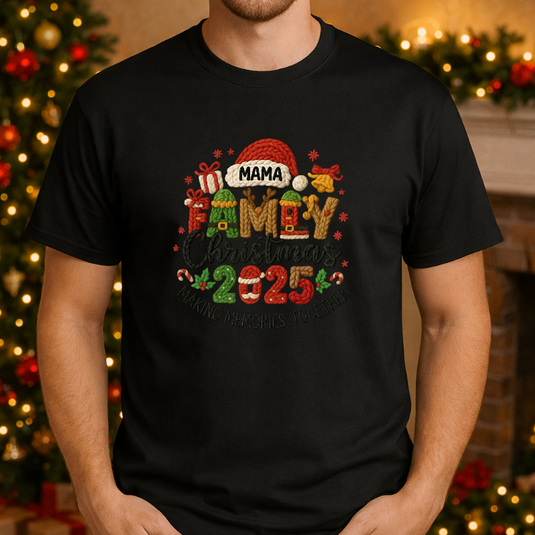 FAMILY CHRISTMAS 2025 MAMA – Christmas Premade DTF Transfer