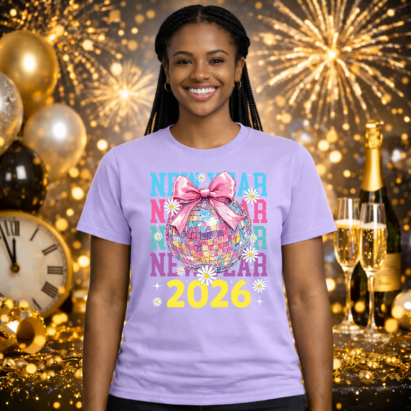"Happy New Year 2026" – New Years Premade DTF Transfer