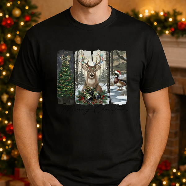 MERRY CHRISTMAS Deer Duck Tree – Christmas Premade DTF Transfer