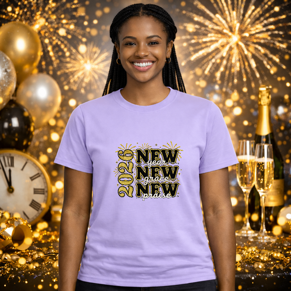 2026 New Year New Grace New Praise – New Years Premade DTF Transfer