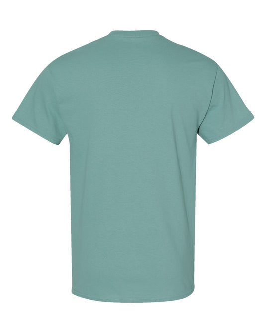 Gildan 5000 Unisex Heavy Cotton™ T-Shirt - Aquatic - Back View
