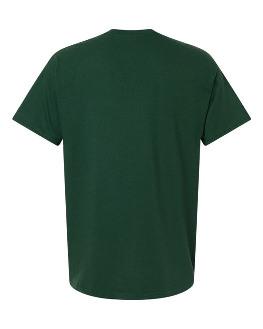 Gildan 5000 Unisex Heavy Cotton™ T-Shirt - Fan Dark Green - Back View