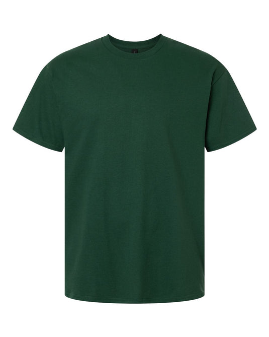 Gildan 5000 Unisex Heavy Cotton™ T-Shirt - Fan Dark Green - Front View