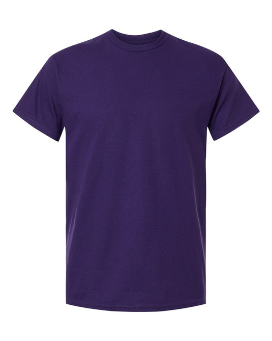 Gildan 5000 Unisex Heavy Cotton™ T-Shirt - Fan Dark Purple - Front View