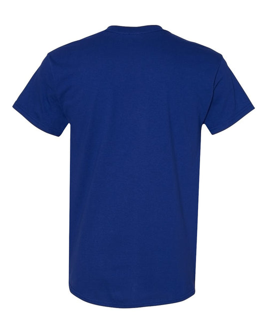 Gildan 5000 Unisex Heavy Cotton™ T-Shirt - Fan Deep Royal - Back View
