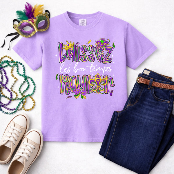 Laissez Les Bon Temps Rouler – Mardi Gras Premade DTF Transfer