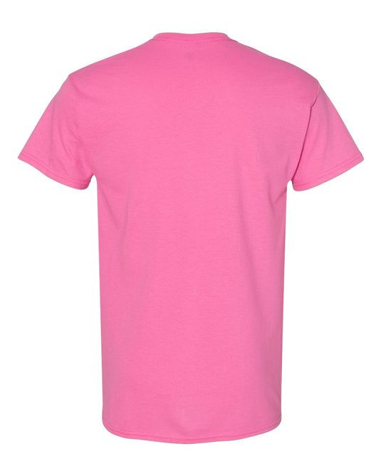 Gildan 5000 Unisex Heavy Cotton™ T-Shirt - Azalea - Back View