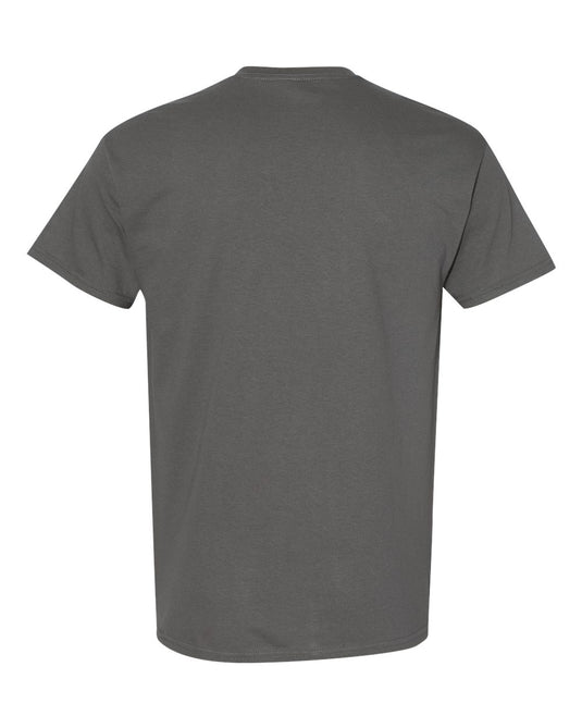 Gildan 5000 Unisex Heavy Cotton™ T-Shirt - Charcoal - Back View