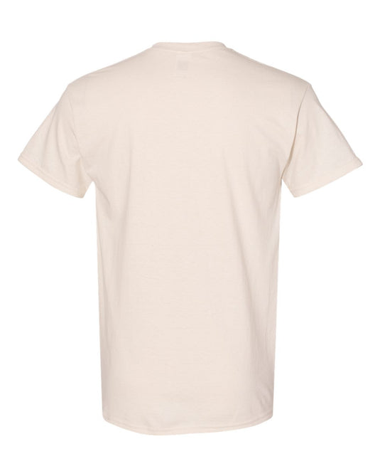Gildan 5000 Unisex Heavy Cotton™ T-Shirt - Natural - Back View
