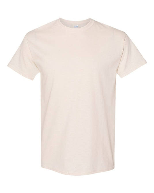 Gildan 5000 Unisex Heavy Cotton™ T-Shirt - Natural - Front View
