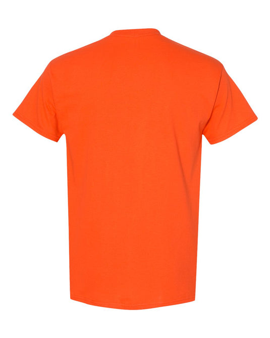 Gildan 5000 Unisex Heavy Cotton™ T-Shirt - Orange - Back View