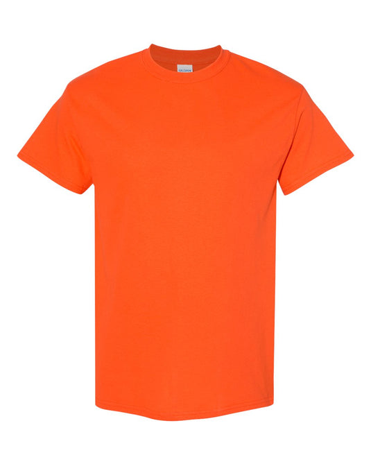 Gildan 5000 Unisex Heavy Cotton™ T-Shirt - Orange - Front View