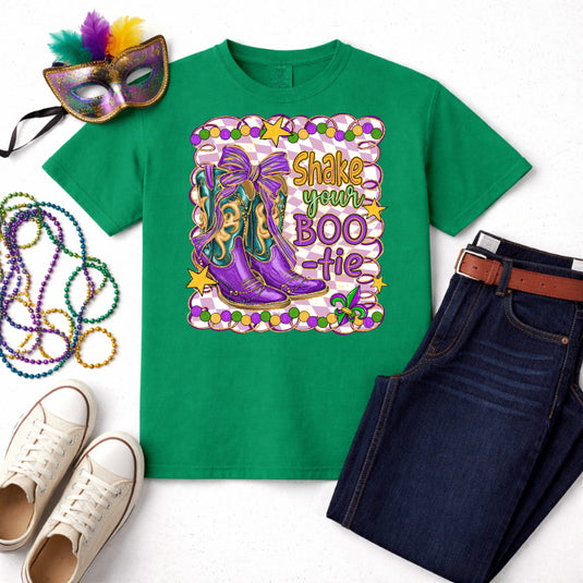 SHAKE YOUR BOO-TIE – Mardi Gras Premade DTF Transfer