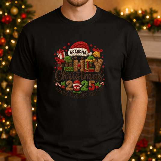 FAMILY CHRISTMAS 2025 GRANDMA – Christmas Premade DTF Transfer