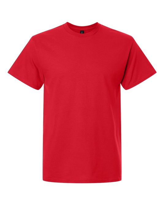 Gildan 5000 Unisex Heavy Cotton™ T-Shirt - Red - Front View