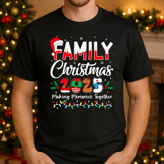 FAMILY CHRISTMAS 2025 MATCHING OUTFITS XMAS SQUAD SANTA T-SHIRT – Christmas Premade DTF Transfer