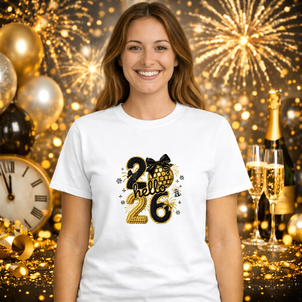 Hello 2026 – New Years Premade DTF Transfer