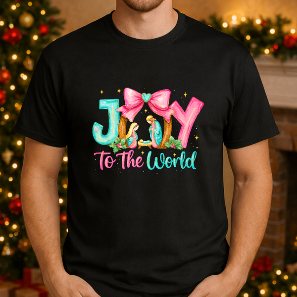 JOY TO THE WORLD – Christmas Premade DTF Transfer