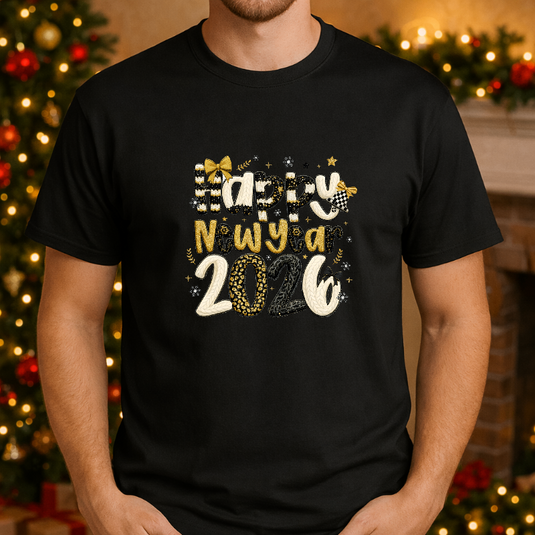 HAPPY NEW YEAR 2026 – New Years Premade DTF Transfer