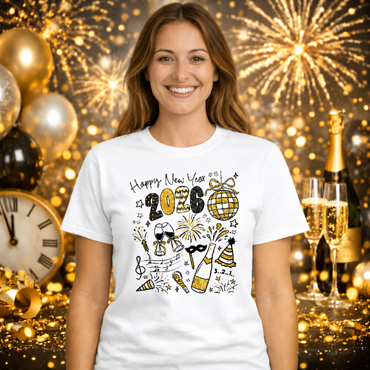 Happy New Year 2026 – New Years Premade DTF Transfer