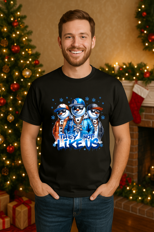 They Not Like Us Snowmen – Christmas Premade DTF Transfer