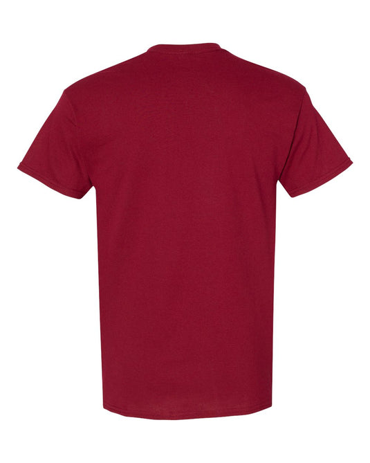 Gildan 5000 Unisex Heavy Cotton™ T-Shirt - Garnet - Back View