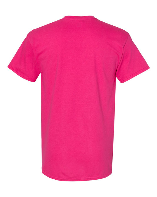 Gildan 5000 Unisex Heavy Cotton™ T-Shirt - Heliconia - Back View