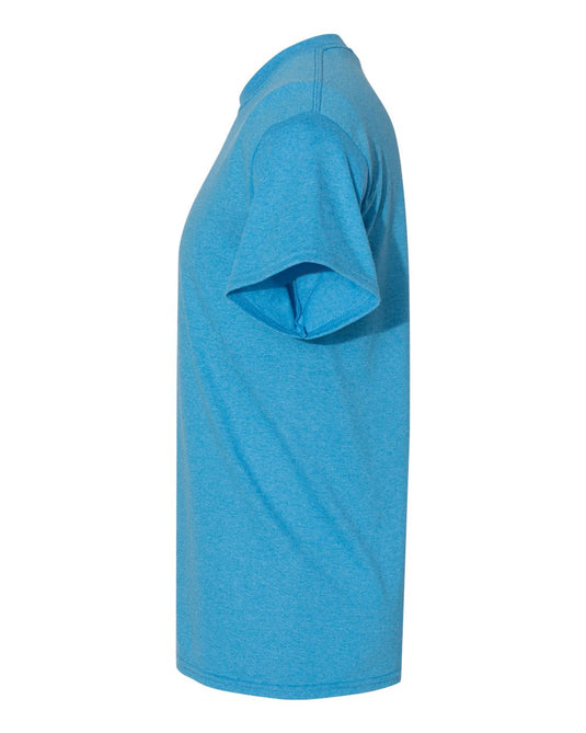 Gildan 5000 Unisex Heavy Cotton™ T-Shirt - Heather Sapphire - Direct Side