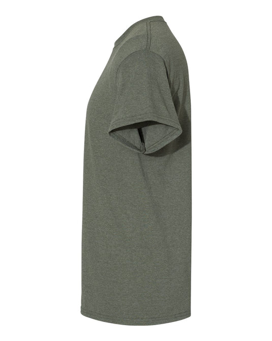Gildan 5000 Unisex Heavy Cotton™ T-Shirt - Heather Military Green - Direct Side