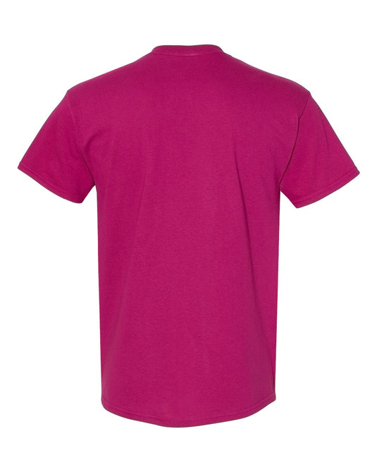 Gildan 5000 Unisex Heavy Cotton™ T-Shirt - Berry - Back View