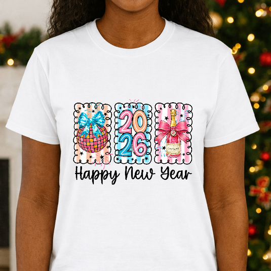 HAPPY NEW YEAR – New Years Premade DTF Transfer