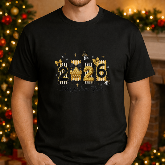 HAPPY NEW YEAR 2026 – New Years Premade DTF Transfer