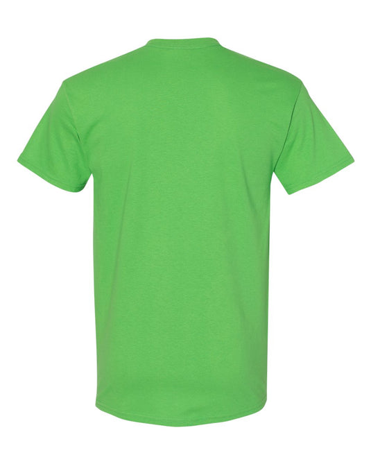 Gildan 5000 Unisex Heavy Cotton™ T-Shirt - Electric Green - Back View