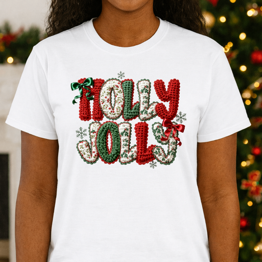 HOLLY JOLLY – Christmas Premade DTF Transfer