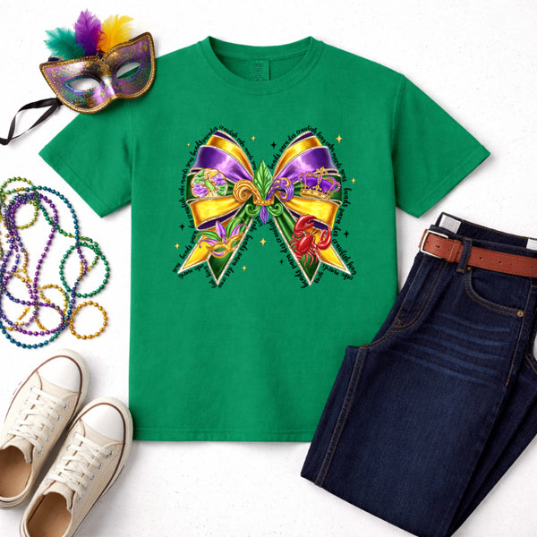 MARDI GRAS Metallic Bow Crawfish – Mardi Gras Premade DTF Transfer