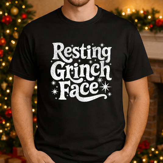 RESTING GRINCH FACE – Christmas Premade DTF Transfer