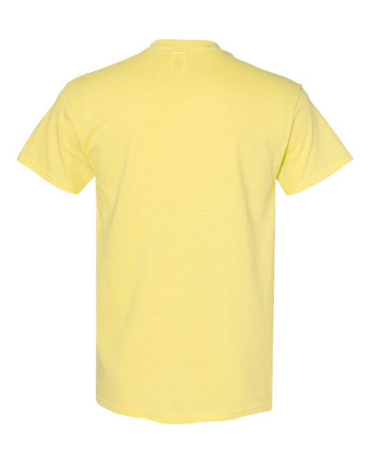 Gildan 5000 Unisex Heavy Cotton™ T-Shirt - Cornsilk - Back View