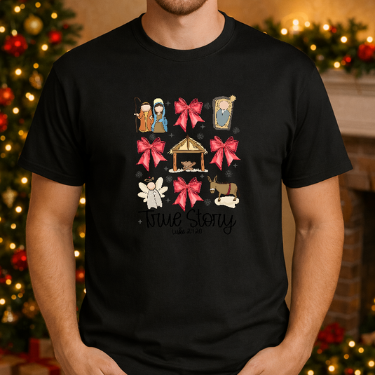 CHRISTMAS COQUETTE VINTAGE RELIGIOUS – Christmas Premade DTF Transfer