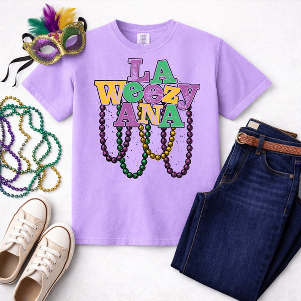 LA-WEEZY-ANA – Mardi Gras Premade DTF Transfer