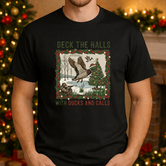 DECK THE HALLS WITH DUCKS AND CALLS – Christmas Premade DTF Transfer
