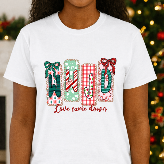 WWJD WHAT WOULD JESUS DO LOVE CAME DOWN AT CHRISTMAS – Christmas Premade DTF Transfer