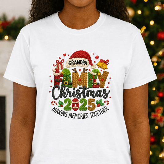 FAMILY CHRISTMAS 2025 GRANDPA – Christmas Premade DTF Transfer
