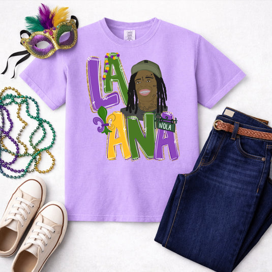 Mardi Gras_ Laweezyana Wayne Glitter – Mardi Gras Premade DTF Transfer